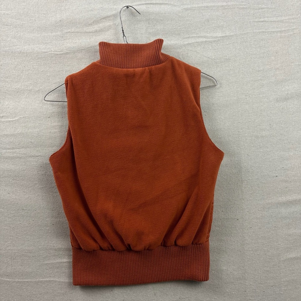 Colosseum Athletics Texas Longhorns Puffer Vest Womens Small Burnt Orange Ruffle - Picture 2 of 9